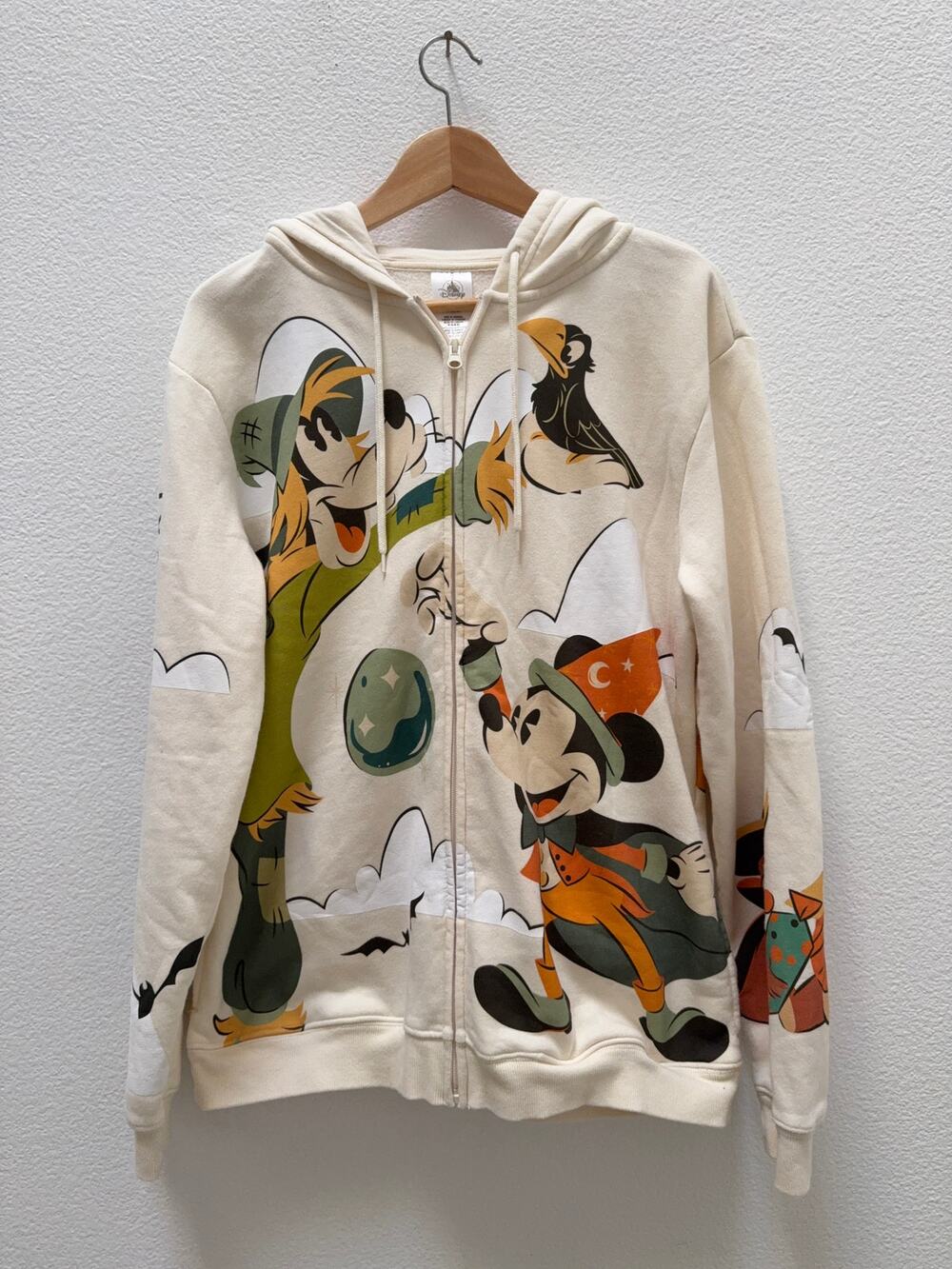 Disney Parks Halloween Characters Full Zip Hoodie Medium Disneyland